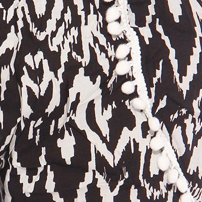 black/cream ikat - pom pom