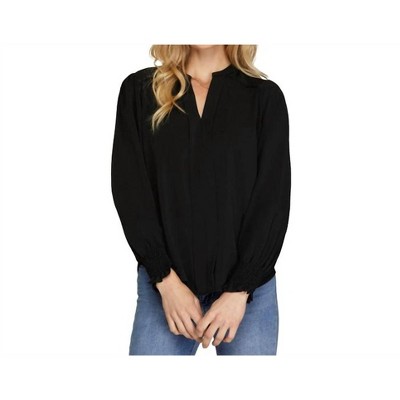 Women's Millie Long Sleeve Front Pleats Top - SHE + SKY