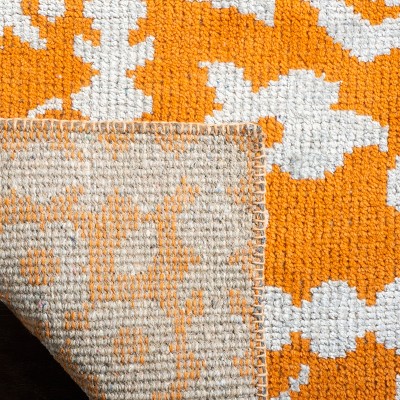 Copper and Gray Hand-Knotted Wool Area Rug 6' x 9'