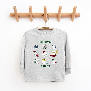 The Juniper Shop Christmas Spirits Green Words Youth Long Sleeve Tee - 1 of 3