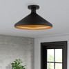 Livex Lighting Geneva 1 - Light Semi-Flush Mount in  Black - 2 of 4
