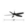 52" Casa Vieja Modern Industrial Indoor Outdoor Ceiling Fan with LED Light Remote Control Matte Black Damp Rated for Patio Exterior House Porch Gazebo - 4 of 4