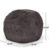 Airsurfer Large Charcoal Gray Bean Bag Chair Cozy Relaxation Bean Bag Casual Seating for Living Room Comfort - 3 of 4