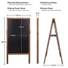 Artloge Heavy Duty A-Frame Magnetic Chalkboard 2-Sided FreestandingChalkboard Sign Sidewalk Cafe Menu Board Wedding Signage -Brown - 3 of 4