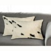 Set of Two 12" X 20"  Cowhide Throw Pillow - 2 of 4