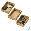 iDesign Acacia Wood Kitchen Drawer Organizer - Set of 3 - Natural - 2 of 4