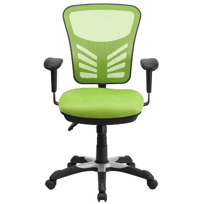 Mid-Back Green Mesh Adjustable Executive Swivel Office Chair