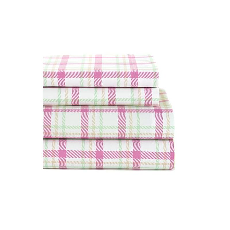 The Lakeside Collection Tartan Plaid Sheet Set - Rustic Farmhouse Bedding for Summer, 3 of 6