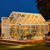 GustoWave  6x11 Ft Aluminum-Framed Polycarbonate Greenhouse Kit - 2 of 4