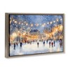 Stupell Industries Ice Skating Under The Lights Floating Frame Canvas Art, Brown, 25" x 17" - 2 of 4