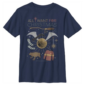 Boy's Harry Potter All I Want for Wizard Christmas T-Shirt - 1 of 4