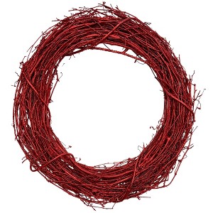 Kraft Lane: 18" Painted Grapevine Wreath - Glitter Red - DIY Craft Projects - 1 of 4