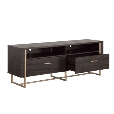 Blade Walnut 60" Modern TV Credenza with Cabinet