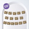 Big Dot of Happiness 60th Birthday Garland Banner Adult Black and Gold Birthday Backdrop 30 Feet of Cord 15 Double Sided Paper Number Age 60 Shapes - 2 of 4