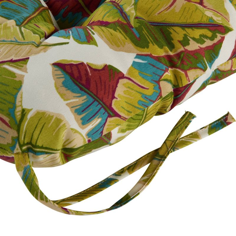 Palm Leaves Multi Outdoor Seat/Back Chair Cushion - Kensington Garden, 6 of 10