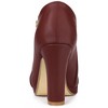 Allegra K Women's Platform Round Toe Chunky Heels Ankle Booties - 4 of 4