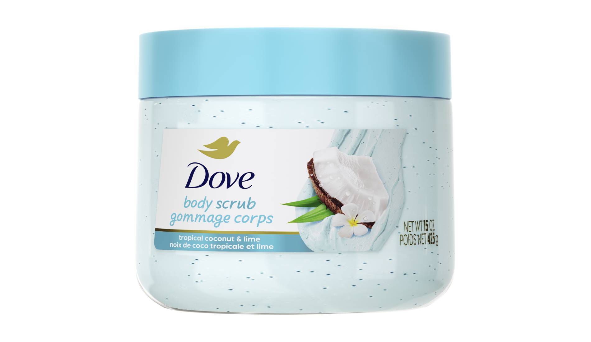 Dove Beauty Scrub - Tropical Coconut & Lime - 15 oz: Paraben-Free, Sulfate-Free, Vegan, Moisturizing