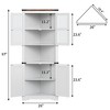 67" Tall Corner Storage Cabinet with Lights, Farmhouse Corner Hutch Display Cabinet with Glass Doors, Wooden Storage Organizer for  Living Room - 2 of 4