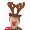 Juvale Set of 6 Reindeer Antlers Headband and Red Nose for Kids Holiday Christmas Xmas Costume Accessories - 2 of 4