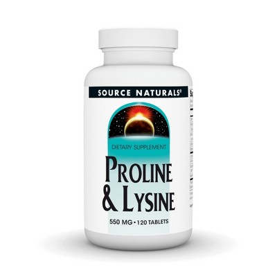 L-Proline 275/L-Lysine 275 by Source Naturals, Inc.  -  120 Tablet