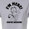 Women's - Garfield - I'm Here You're Welcome Cropped Graphic T-Shirt - 2 of 4