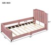 NicBex Twin Size Upholstered Daybed with Classic Stripe Shaped Headboard for Bedroom,Living Room,Apartment - 3 of 4