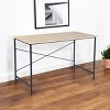 HomeRoots 48" Brown and Black Wood Computer Desk - 2 of 4