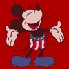 Men's Mickey & Friends Retro American Flag Shorts T-Shirt - 2 of 4