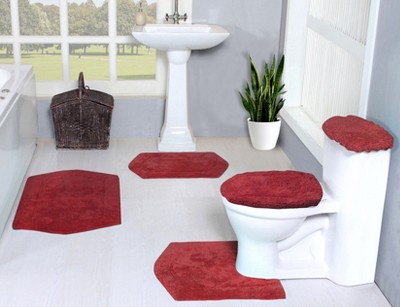 Waterford Collection Cotton Tufted Set of 5 Bath Rug Set - Home Weavers