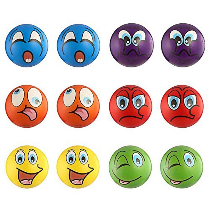 Insten 24 Pack Mini Emoji Soft Foam Stress Balls, Party Favors, 2 of 8