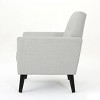 GDFStudio Teche Mid-Century Modern Fabric Upholstered Tufted Club Chair with Splayed Leg - 4 of 4