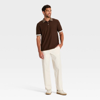 Мужские рубашки Goodfellow & Co Men's Short Sleeve Re-Styled Polo - Goodfellow & Co™ Brown M — фото 2