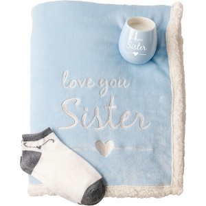 Pavilion Gift Company - Sister - 42" x 50" Lined, Royal Plush Blanket Gift Set - Throw Blankets - 1 of 4