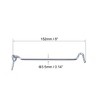 Unique Bargains Carbon Steel Cabin Eye Latch Gate Door Swivel Hook with Mounting Screws 4 Pcs - 3 of 4