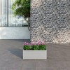 LeisureMod Flora Fiberstone and MGO Clay Planter Rectangular Planter Pot for Indoor and Outdoor - 2 of 4