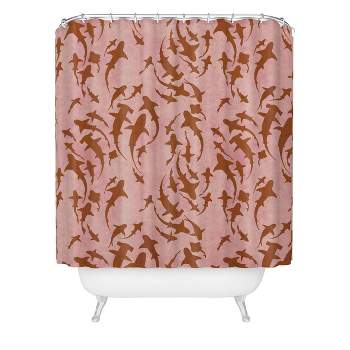 Deny Designs Schatzi Brown Sharky Pink Shower Curtain
