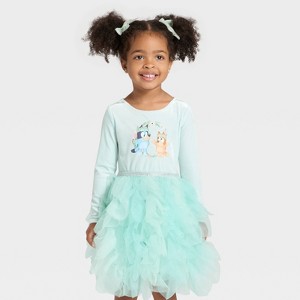 Toddler Girls' Bluey Ballerina Dress - Light Blue - 1 of 4