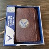 Officially Licensed "US Air Force" Medallion Genuine Leather Classic Handmade Wallet - Trifold Brown - image 2 of 3