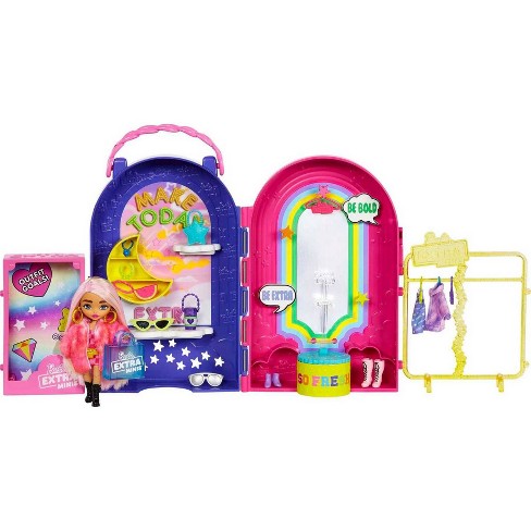 bon Waardeloos Blijven Barbie Extra Minis Boutique Travel Set : Target