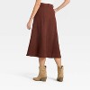 Women's Faux Suede Midi A-Line Skirt - Universal Thread™ - 2 of 3