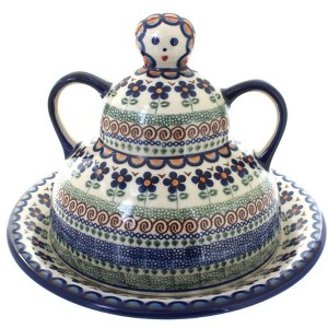 Blue Rose Polish Pottery 91 Vena Cheese Lady - 1 of 1