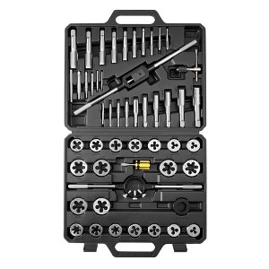 VEVOR Tap and Die Set, 51-Piece SAE Sizes 1/4