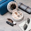Zodaca Small Travel Jewelry Organizer Case with Mirror, Storage Box for Rings Earrings Necklaces, Gifts for Women, White - 3 of 4