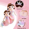 TITQWOP Mermaid Stuffed Animal Plush, Cute Soft Pink Hugging Mermaid Plushies Pillow Toys Kawaii Birthday Gift for for Adults Kids Boys Girls - 3 of 4