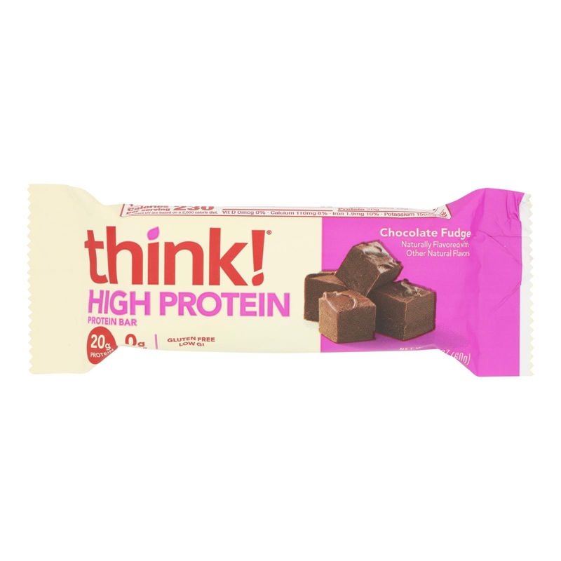 Think! Chocolate Fudge High Protein Bar - Case of 10/2.1 oz, 2 of 8
