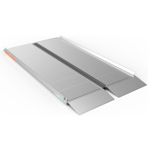 EZ-ACCESS SUITCASE Portable Singlefold Ramp w/Ergonomic Handles, Extruded Tread, and Self Adjusting Bottom Transition Plates - 1 of 4