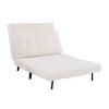 Roveen Boho Multi-Function Convertible Chair White - Powell: Indoor Foldable Furniture, Tufted Design - image 3 of 4