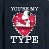 Men's - Peanuts - You're My Type Long Sleeve Graphic T-Shirt - 2 of 4
