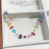 Confetti CZ Tennis Bracelet for Women 8.5" White Gold Plated Colorful Cubic Zirconia - 2 of 4