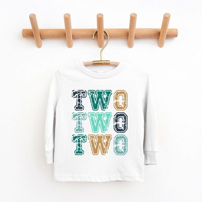The Juniper Shop Two Two Two Toddler Long Sleeve Tee